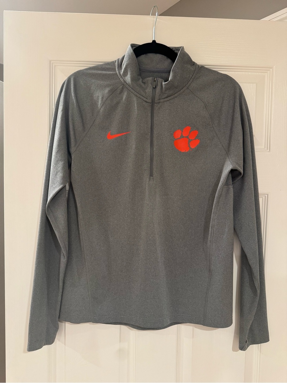 Nike Clemson Gray Quarter-Zip Pullover